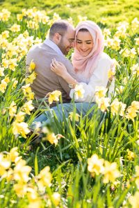 Toronto Blossom Engagement, cherry blossom muslim engagement shoot