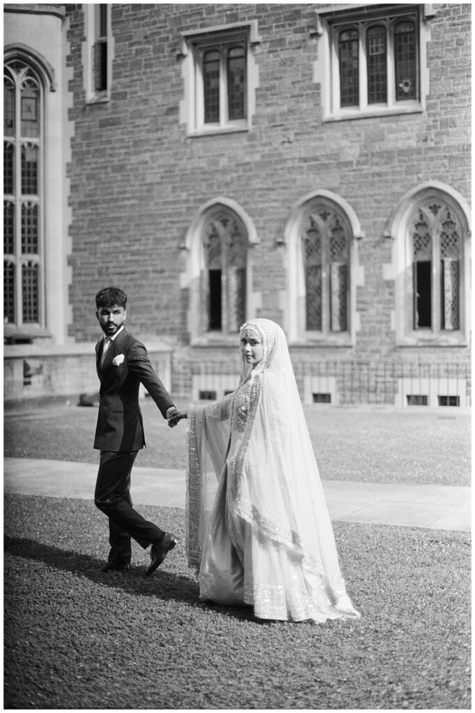 Muslim couple at their walimaphotographed on film at Hart House, University of Toronto.