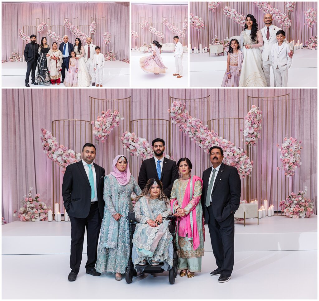 Family portraits taken at the Mississauga Convention Centre