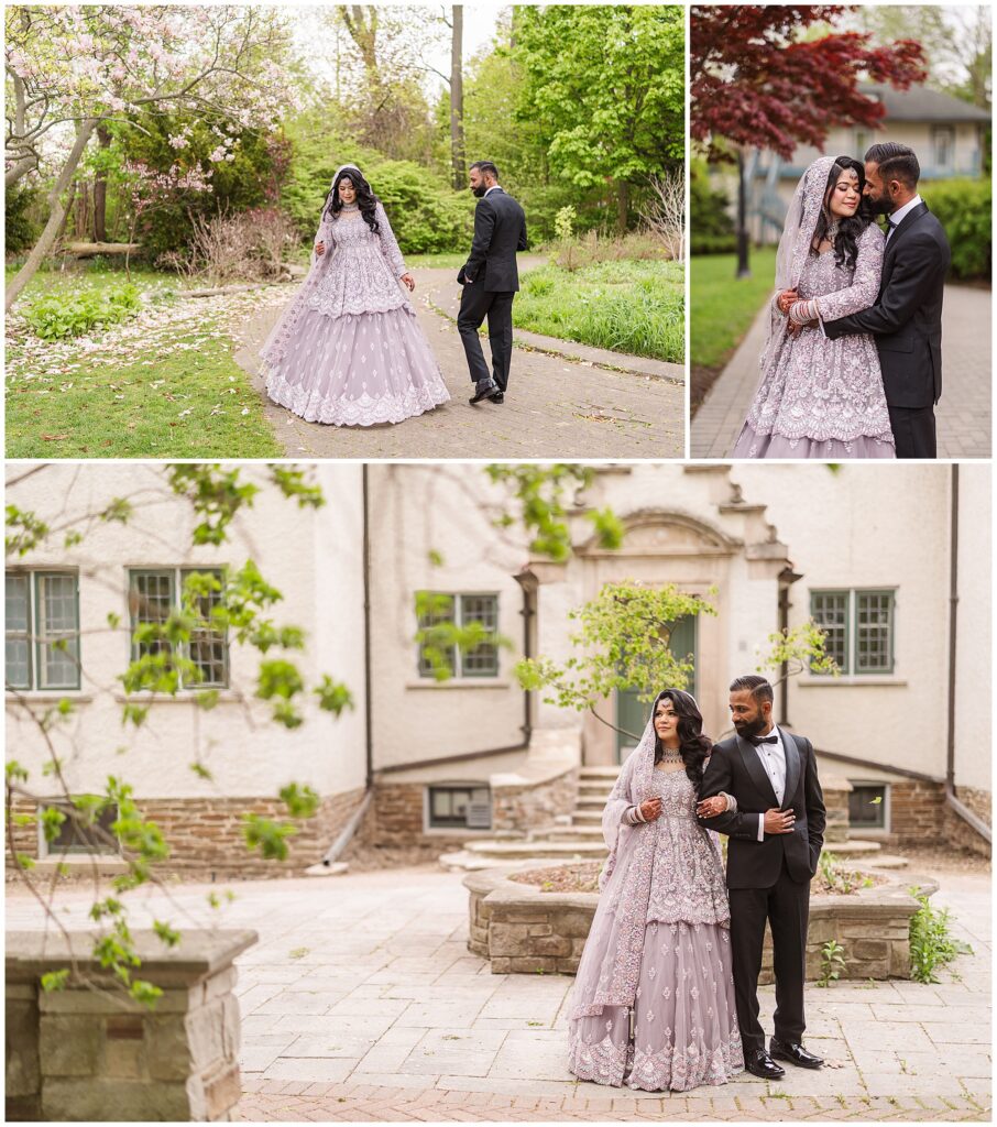 S&F's couple portraits taken at Adamson Estates in Mississauga before their valima reception.