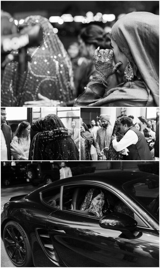 Pakistani bride in tears during heartfelt rukhsati ceremony at a GTA shaadi