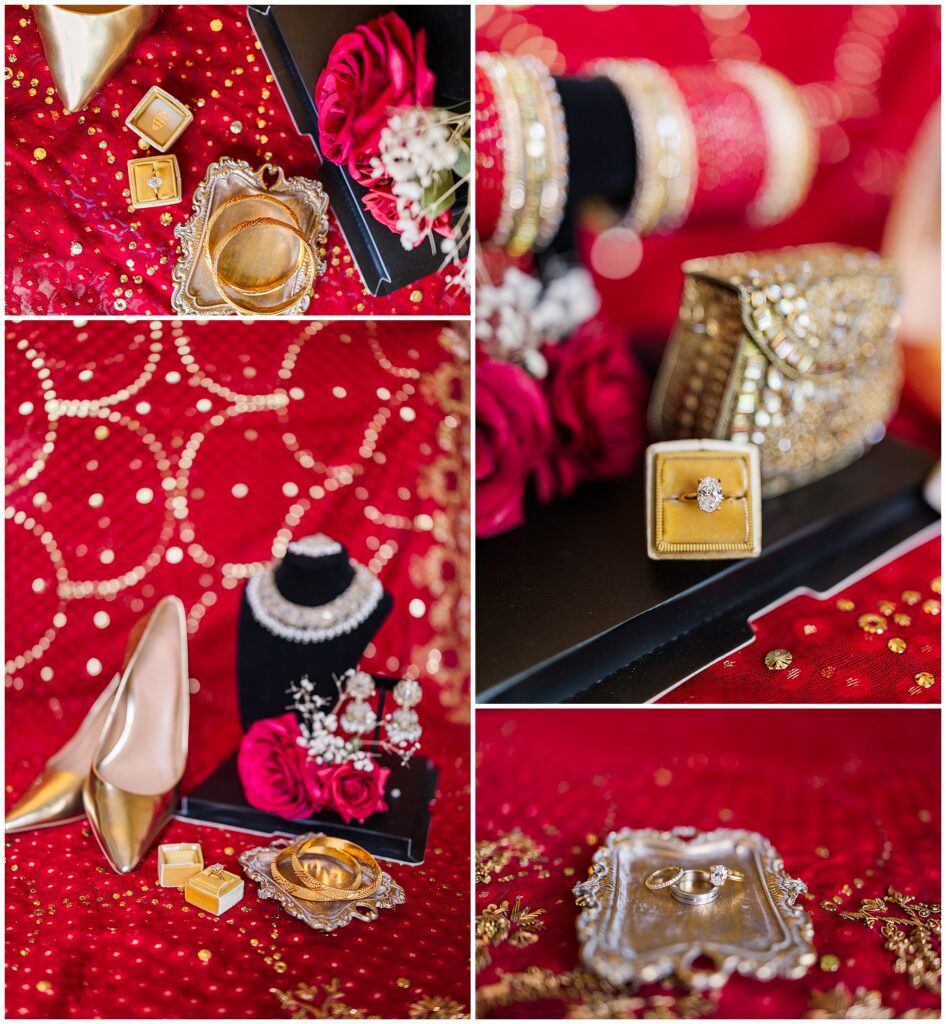 Details of a Pakistani bridal look