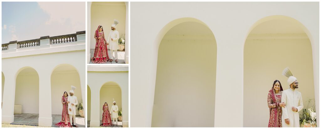 Pakistani couple pre-wedding shoot at the The Gardens at Newfield Museum in Indiana