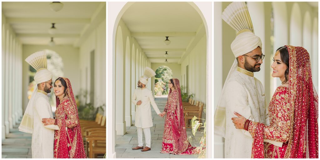 Pakistani couple pre-wedding shoot at the The Gardens at Newfield Museum in Indiana