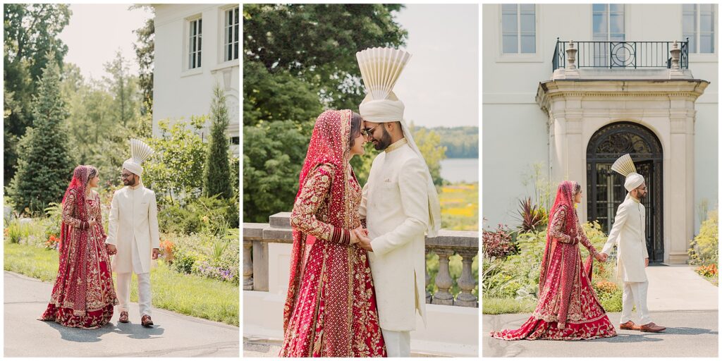 Pakistani couple pre-wedding shoot at the The Gardens at New Fields Museum in Indiana