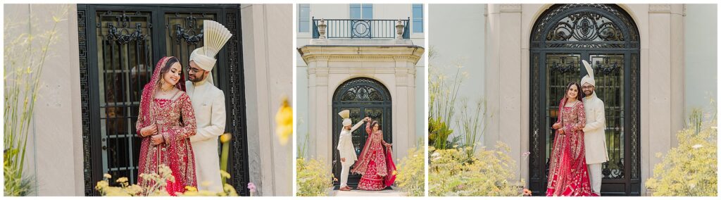 Pakistani couple pre-wedding shoot at the The Gardens at New Fields Museum in Indiana