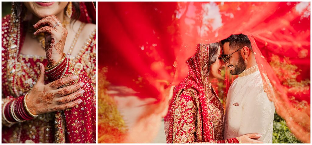 Pakistani couple pre-wedding shoot at the The Gardens at New Fields Museum in Indiana
