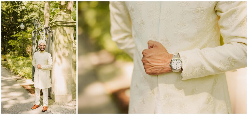 Pakistani couple pre-wedding shoot at the The Gardens at New Fields Museum in Indiana