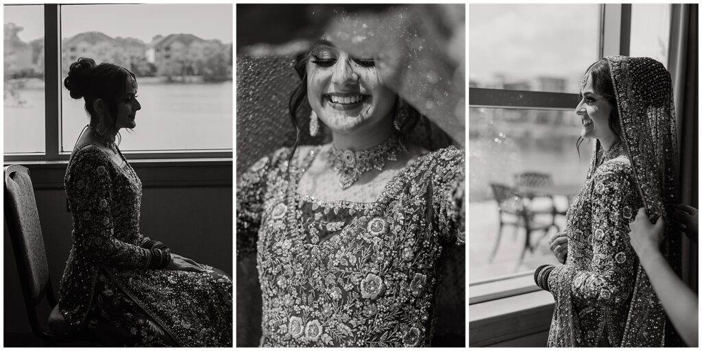 Pakistani bridal getting ready shots at the Hotel Marriott Indiana