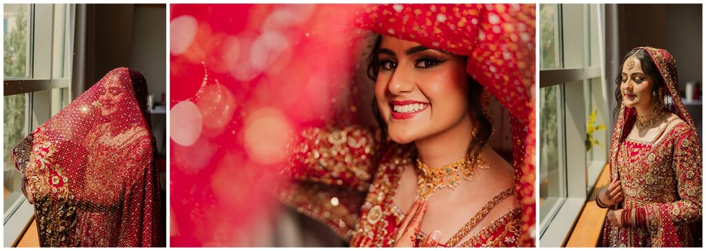 Pakistani bridal getting ready shots at the Hotel Marriott Indiana