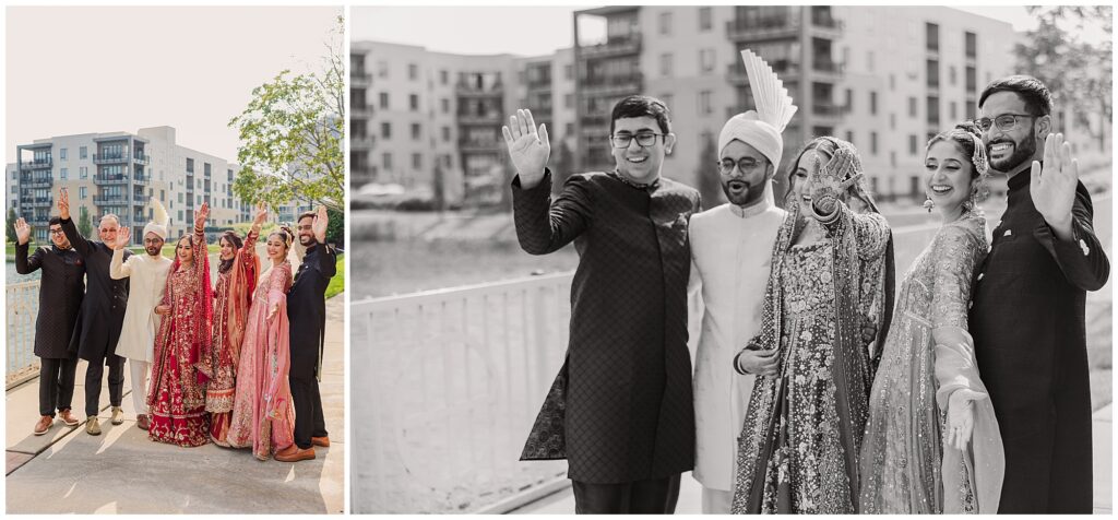 Family portraits before nikkah and baraat Indiana