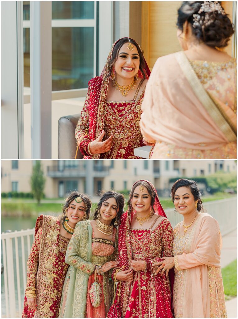 Family portraits before nikkah and baraat Indiana