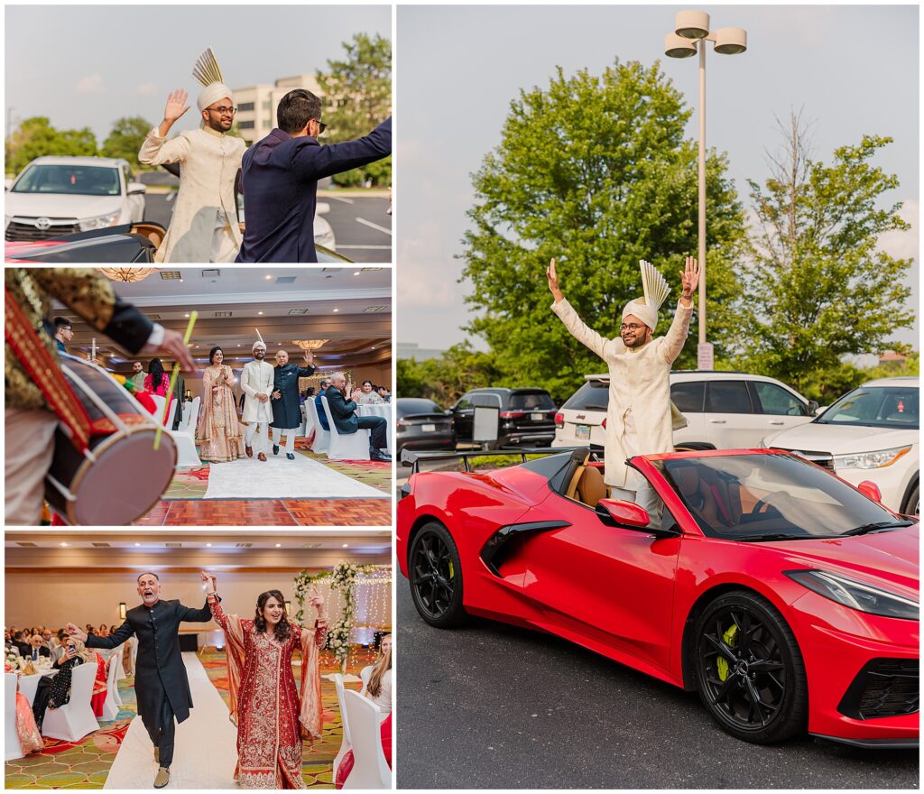 Groom's baraat entrance pakistani wedding indiana