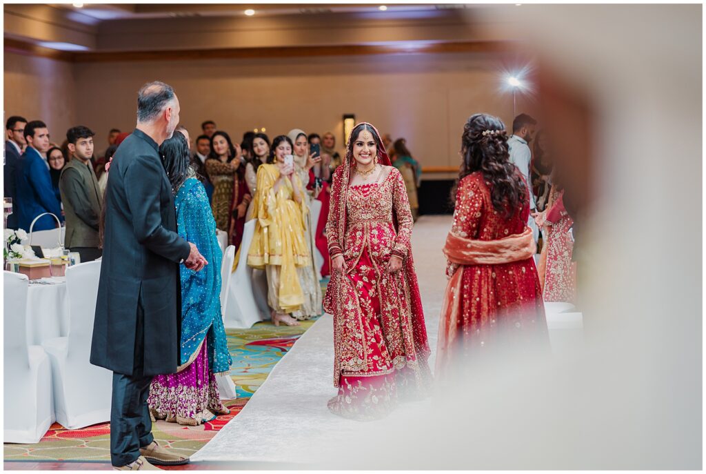 Bride's baraat entrance pakistani wedding indiana