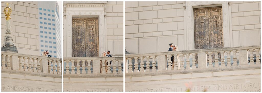 Pakistani bride and groom portraits Indiana war memorial Indianapolis Indiana wedding photography