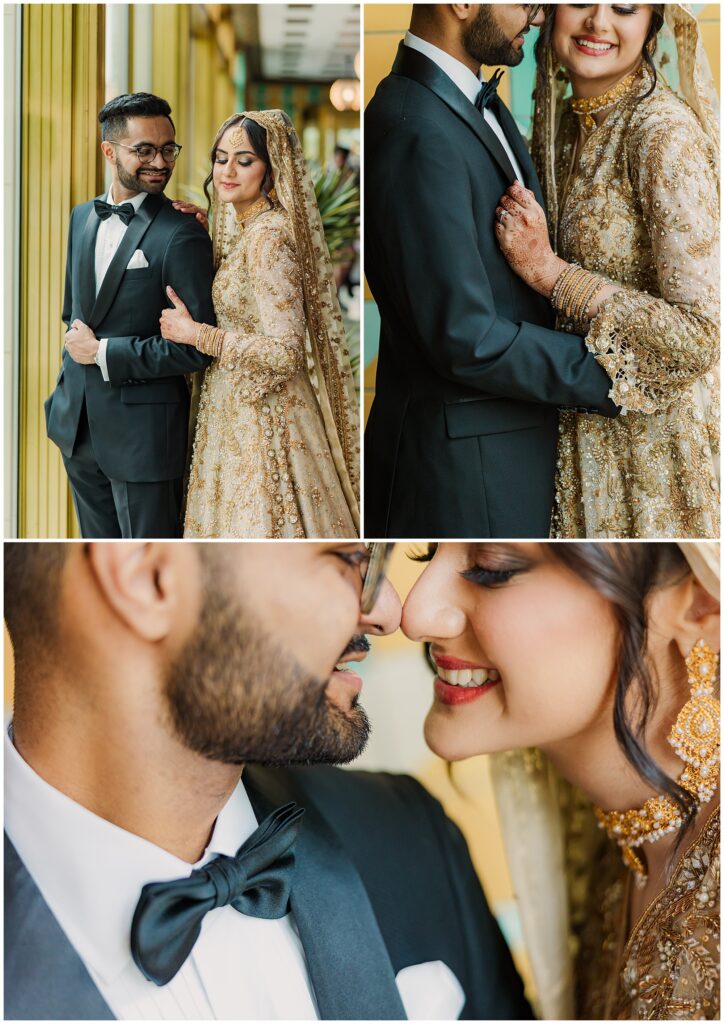 Pakistani bride and groom portraits Bottleworks District Indianapolis Indiana wedding photography