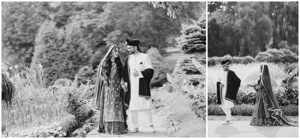 couples portraits at gairloch garlands Pakistani nikkah in oakville