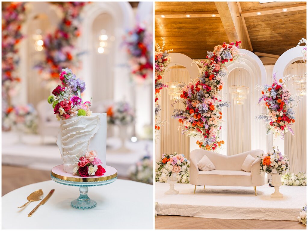 Decor details of Pakistani nikkah in oakville at oakville legacy banquet