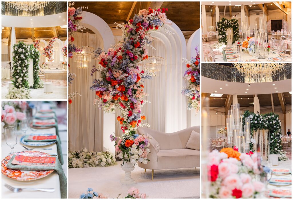 Decor details of Pakistani nikkah in oakville at oakville legacy banquet