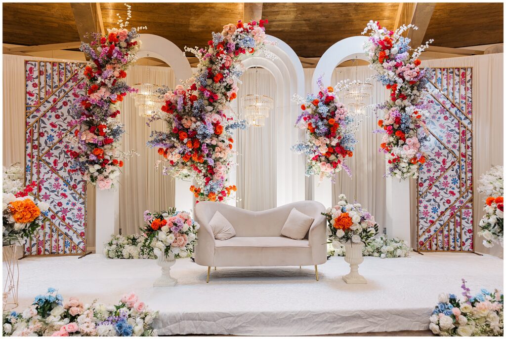 Decor details of Pakistani nikkah in oakville at oakville legacy banquet
