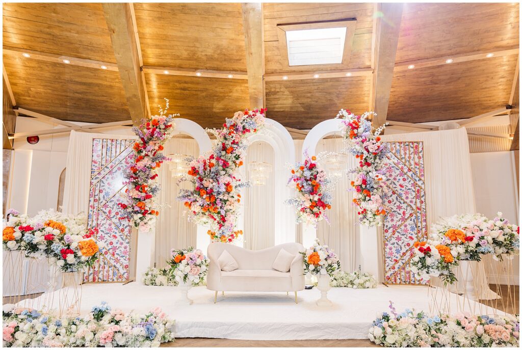 Decor details of Pakistani nikkah in oakville at oakville legacy banquet