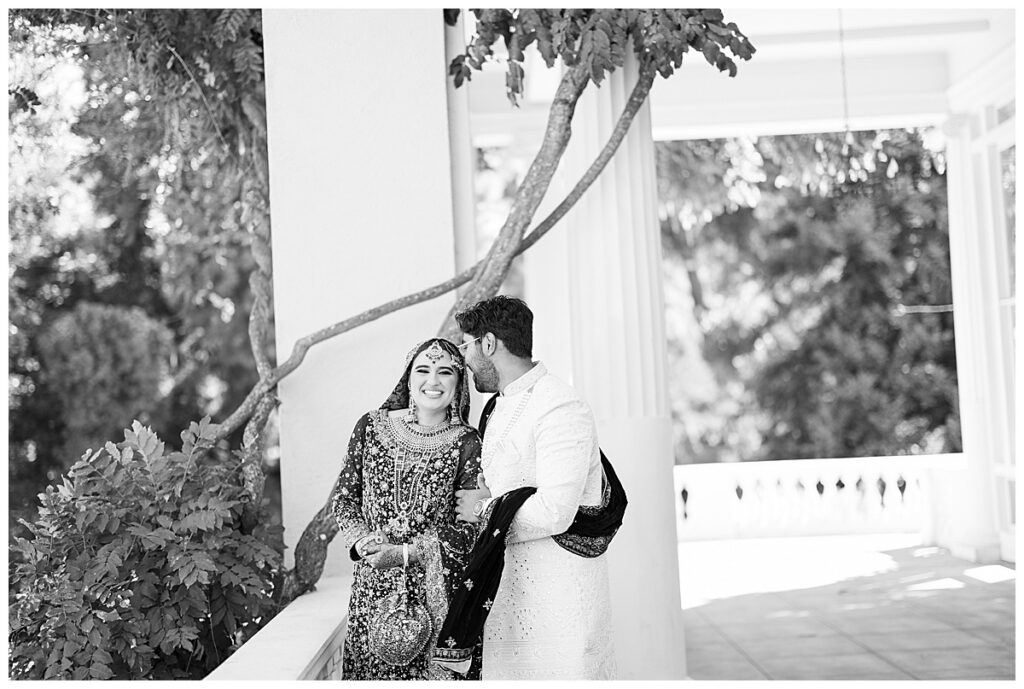 Pakistani wedding photographer couple portraits taken at the Montalvo Arts Center California