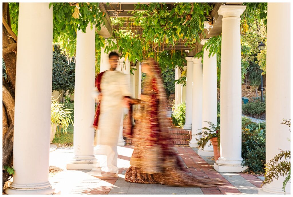 Pakistani wedding photographer couple portraits taken at the Montalvo Arts Center California