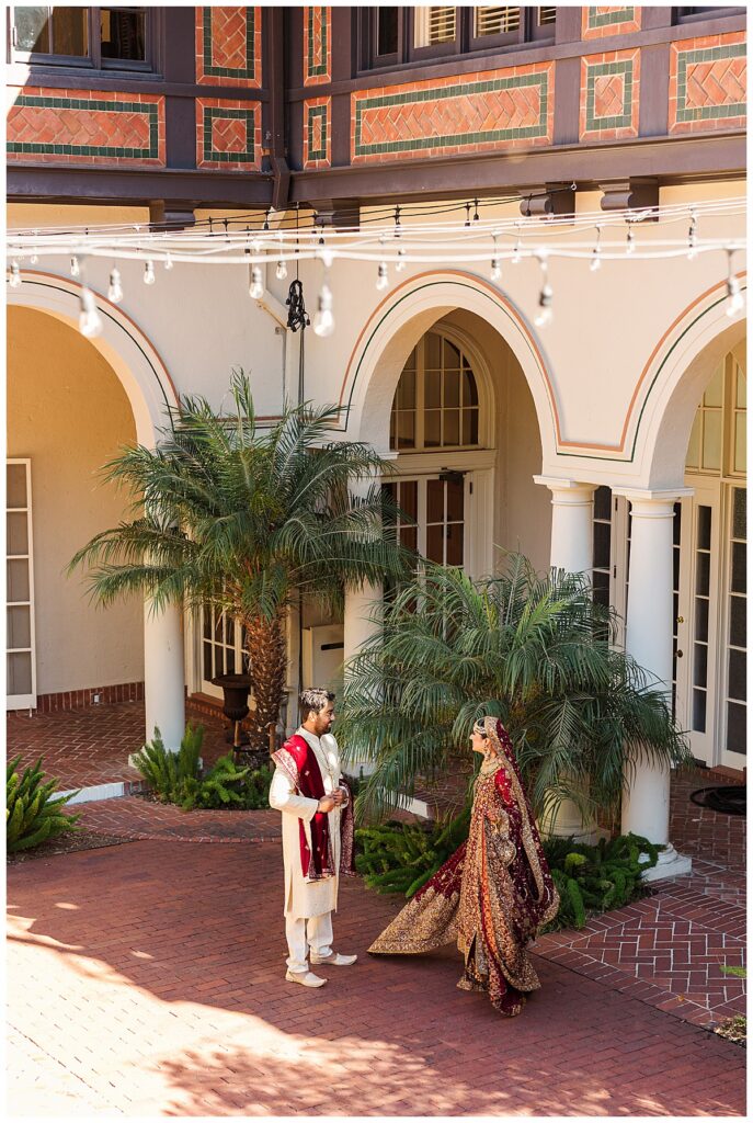 Pakistani wedding photographer bay area couple portraits taken at the Montalvo Arts Center California