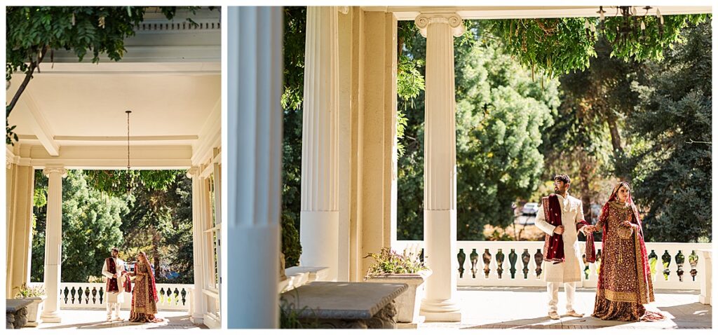 Pakistani couple portraits Montalvo Arts Center California