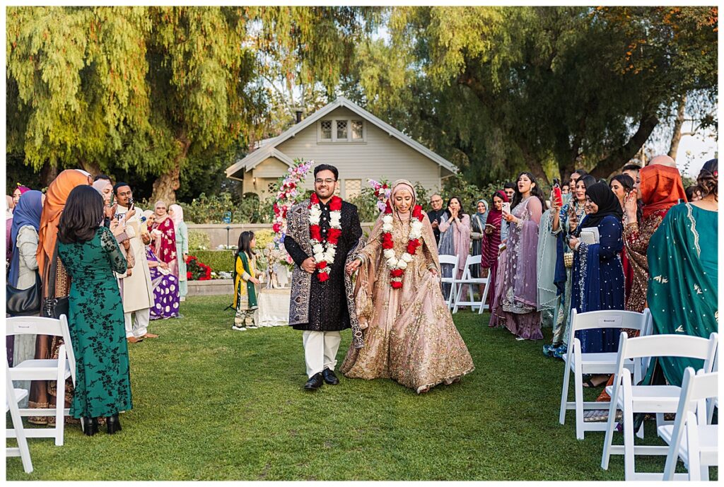Outdoor nikkah Pakistani couple in LA