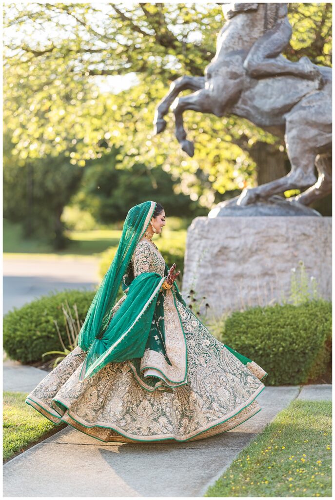 Pakistani bridal Valima portraits at AKG Museum in Buffalo NY