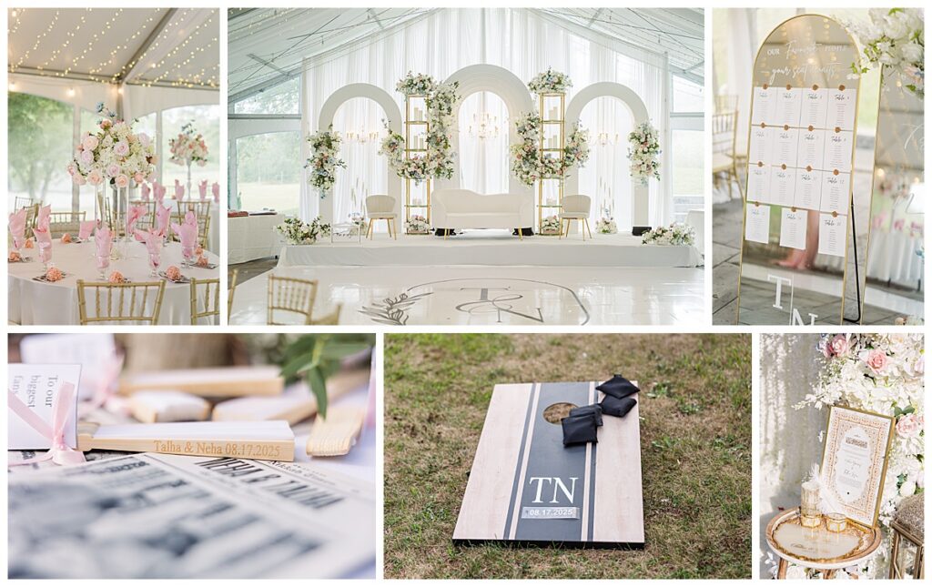 Pakistani outdoor nikkah decor milton wedding photography